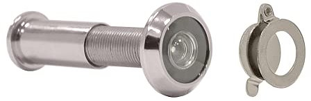 ZEROplus 180° CP Door Viewer & Cover, Spy Peep Hole, Bright Chrome