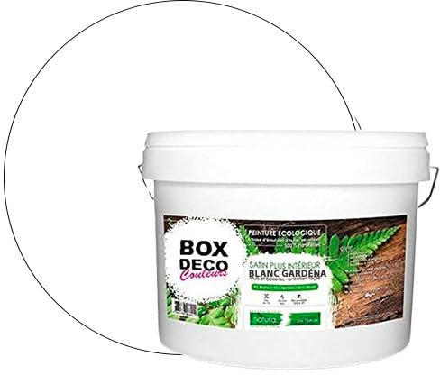 BOX DECO COULEURS Peinture murale blanc gardéna naturel écologique intérieur satin Natura - 10L