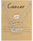 ShiQiao Spl Cancer Zodiac Necklace for Women Men Birthday Gifts for Girls Boys Astrology Gifts for Daughter Best Friend Layered Letter Necklaces 3 Pcs