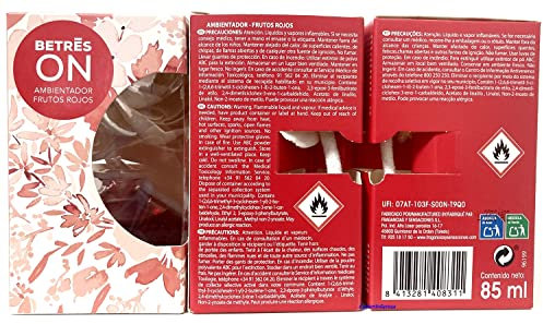Betres On Ambientador Frutos Rojos.- 85 ml. Pack 3 Un.(Total 255 mililitros)