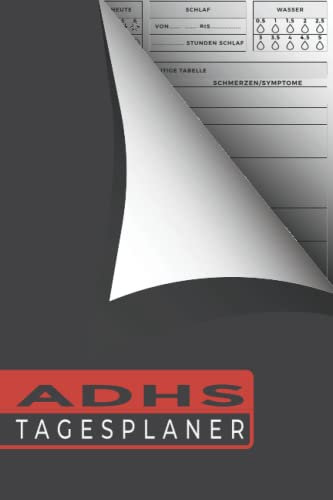 ADHS Tagesplaner: ADS Tagebuch führt dich Entlang einer Natürlichen Progression der Produktivität, sei bei der Sache, organisiert und Fokussiert | ... ADHS / ADS | Schwarz mit edler Roter Linie