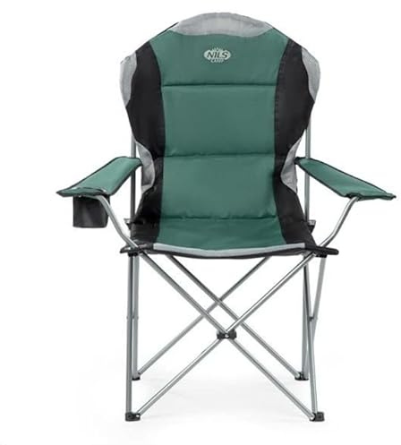 NILS Camp – Touristenstuhl – Campingstuhl Klappbar – Angelstuhl – Schwarz und Grün