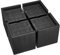 MixDora Lot de 4 rehausseurs de lit en forme de L pour meubles, canapés, bureaux, tables (7,6 cm, carré)