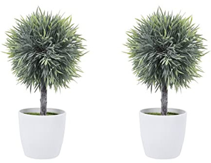YARNOW 2stücke Künstliche Pflanzen Im Topf Simulierte Bonsai-Dekoration Für Wohn Und Büroräume Pflegeleicht Langlebig Für Tischdeko Kein Gießen Erforderlich Für Pflanzenliebhaber