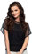 Boland 2070 Parte Superior de Malla Negra (M/L), Mujer