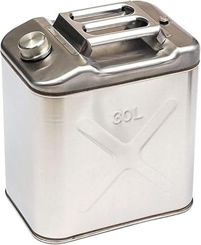 CHUNTIANMEI Bidón para Gasolina Bidón De Combustible Garrafa De Gasolina Y Diésel En Metal Ideal para Viajes Largos,30L