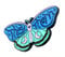 They/Them Pronoms Broche en métal Motif papillon Bleu, Métal