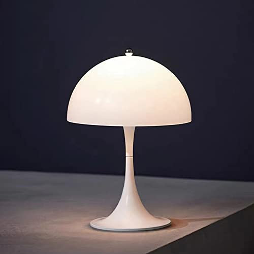 BomKra Dänische Pilzlampe im Weltraumzeitalter aus der Mitte des Jahrhunderts, Vintage-Nachttischlampe, Schreibtischlampe, 3 Farbmodi, schnurlose Nachttischlampe für Schlafzimmer, Wohnzimmer