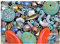 SCARA BEADS GET INSPIRED 65 g Glasperlen-Mix, Türkis mit einem Hauch, Tschechisches Glas (Mix of Czech Glass for Jewelry Making Pressed, Matubo, Rocailles et al. Mixed Shapes and Size)