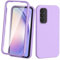 TVVTPU Cover per Samsung Galaxy A54 5G Antiurto 360 Gradi con Protezione Schermo Integrata, Custodia Silicone Liquido Anteriore e Posteriore Antiscivolo con Protezione Fotocamera, Viola