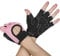 Yasdyri Fitness Handschuhe Damen Herren Trainingshandschuhe 2 Stück Anti Rutsch Silikon Atmungsaktive Sporthandschuhe für Gewichtheben Krafttraining, Handflächenschutz, Radfahren, Bewegung (Rosa, L)