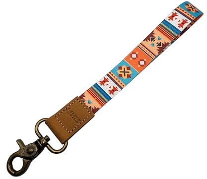 EASTEX Azteken-Schlüsselanhänger, Armband mit Azteken-Druck, Schlüsselband für Schlüssel, Auto-Schlüsselanhänger, Indianer-Telefon, Schlüsselanhänger für Geldbörse, Abzeichen, Geldbörse