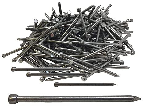 TERF® 50mm X 3.0mm Bright Finish Round Lost Head Nails 50mm (2 inch) X 3.0mm Lost Head Nails For Soft and Harboard Cabinet and Joinery Work Furniture Craft and General Purpose Use - Pack of 100