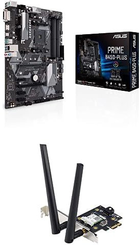 Scheda Madre Asus PRIME B450-PLUS + Scheda Wireless Asus PCE-AX3000