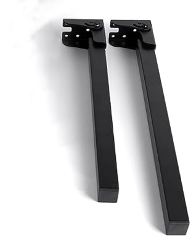 2 Pcs Pieds Meubles Métal,Télescopique Pliable Tables Basses Pieds Pieds de Table Pliables en Fer à 90°pour Tables Basses Table d'ordinateur,Noir (60cm(23.6in))