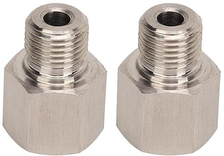 ?ldruckmesser Adapter , 1/8 Zoll NPT Innengewinde auf M10 X 1 , 0 Au?engewinde , Auslaufsicher , Hohe H?rte , Langlebiger Manometer Transmitter Adapter aus Edelstahl Autos