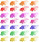 JTKREW 28 pcs Artificiales Decoración Flotante de Pecera Pez de Plástico Pez Falso Pequeño Adorno Acuario Flotante en Movimiento Accesorio Tubo Burbuja Decoración Pez Tropical Pequeño
