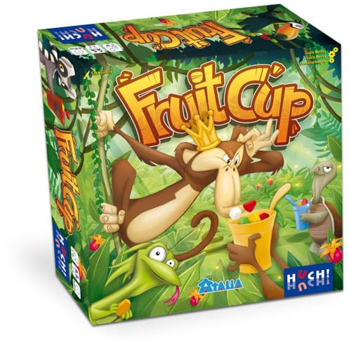 HUCH!, Fruit Cup Spiel – Farbsortierspiel mit spannendem Obstsalat-Wettbewerb, kinderfreundliches Spiel ab 6, für 2–6 Spieler ab 6 Jahren