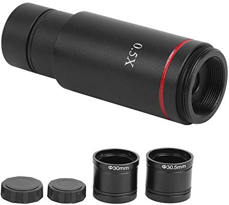 Mikroskop-Handy-Adapter, Mikroskop-Kamera-Adapter, 0,5-facher C-Mount für AmScopes CCD-Schnittstelle, Schrumpflinse
