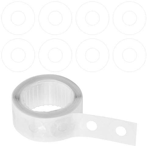 Amexo 250 Pièces Anneaux de Renforcement Auto-Adhésifs, Diamètre 15 mm Autocollants de Renfort de Perforation, Étiquette de Renfort de Trou en Papier pour Bureau éCole Maison (Transparent)
