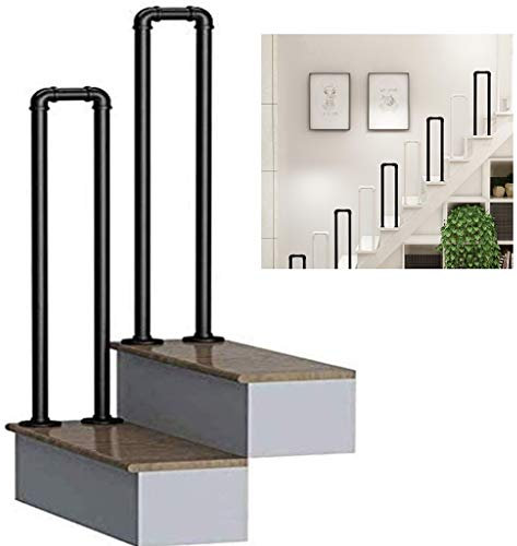 Handlauf Seil U-Form Metall Treppenhandlauf für Innen und Außen - Sicherheitslösung für Ältere und Kinder, Ideal für Garten, Treppe und Übergangstreppen