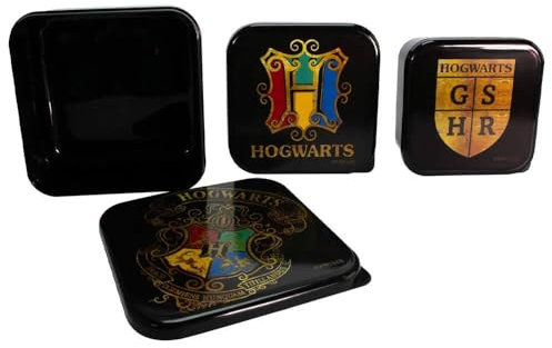 Harry Potter - Set scatola per merenda, Nero / Multicolore, Taglia Unica