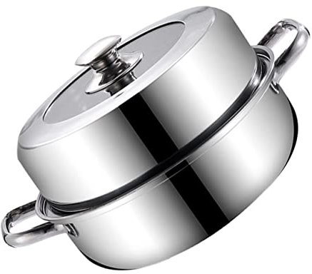 HOLIDYOYO 1pieza Olla Vaporera Inoxidable De Olla Multifuncional Para Cocina Para Inducción y Gas Orificios De Vapor Para Cocción
