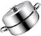 HOLIDYOYO 1pieza Olla Vaporera Inoxidable De Olla Multifuncional Para Cocina Para Inducción y Gas Orificios De Vapor Para Cocción
