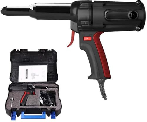 Electric Rivet Nut Gun, 600W Automatic Hand Tool for Aluminum Stainless Steel Rivets, Industrial Grade with Simple Operation