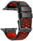 FFHDJL FKM Correa de goma para reloj Apple Watch Band Ultra 1 2 49MM Accesorios de repuesto para reloj Pulsera 9 8 7 6 5 4 SE Series 45mm 44mm 42mm Correas(Black RED,49MM)
