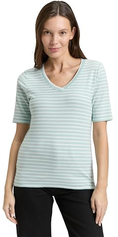 TOM TAILOR Damen T-Shirt mit V-Ausschnitt