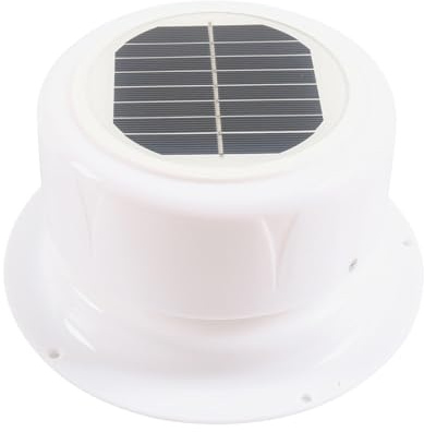 predolo Ventilateur Solaire de Toit Extracteur d'air et Aérateur de Plafond pour Améliorer la Circulation de l'Air sur Un Bateau Une et Un, Blanc