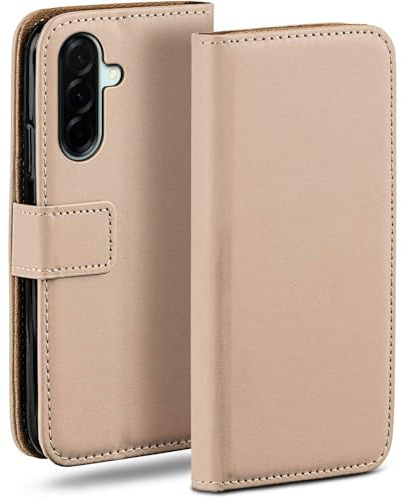 moex für Samsung Galaxy A57 5G Hülle mit Kartenfach, Handyhülle klappbar 360 Grad Schutzhülle, PU Leder Handytasche Samsung Galaxy A57 5G Klapphülle Flip Case, Taupe