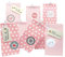 Frau WUNDERVoll® DIY ADVENTSKALENDER WEIHNACHTSZEIT zum Befüllen (Angebot), rosa Sterne und Streifen, Ziffern pastell, Blockbodenbeutel 12(L)x7(B)x24(H)cm / Weihnachten, Papiertüten, Kinder, Aufkleber