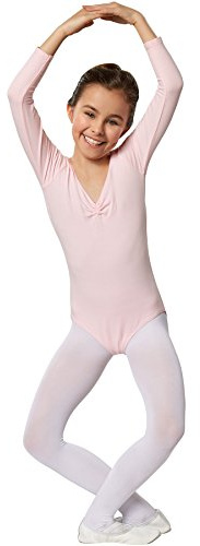 dressforfun Kinder Langarm-Body mit leichtem V-Ausschnitt, perfekte Passform, leicht tailliert, formbeständig, ideal zu kombinieren (140, Rosa)