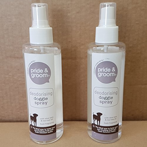 Pride & Groom 2 x Deodorising Doggie Spray Mist Aloe Vera & Tea Tree 200ml Each
