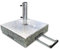 Jati 70kg Granite Parasol Base with Wheels - 32mm / 38mm / 48mm / 52mm Pole Adapters | Tightening Knobs | Telescopic Handle | Stainless Steel Tube