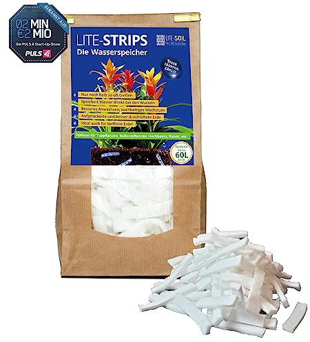 Wasserspeicher für Pflanzen LITE-Strips Bio5 100% abbaubar/biologisch kompostierbar (2,5 L) - LITE-SOIL bekannt aus 2MIN2MIO