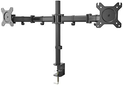 Haeger DB-T27.001A TV Stand Dual Tilt & Swivel 13 - 27 for Monitors or TV 13 - 27 Easy Mounting Design, C-Clamp to Grip to Table