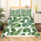 Palm Leaves Trösterbezug Hawaiianischer Bettbezug Monstera Banana Leaves Tagesdeckenbezug 135x200 Summer Tropical Leaves Bettwäsche-Set für Wohnzimmer Schlafzimmer Dekor, Grün Weiß