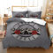 PATO FLIGHT Gun And Rose Bedding Set for Girls Boys Adults Comforter Cover Heavy Metal Duvet Microfiber Cover Room Decor 3D 3Pcs with Pillow Zipper Closure Double（200x200cm）