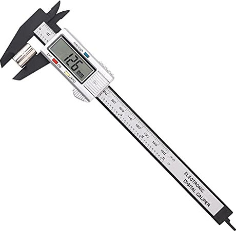 Calibrador Vernier Digital,Pie de Rey Digital Profesional 150mm/6 Pulgadas Micrómetro Electrónico con Pantalla LCD Grande,Medición de Calibre para Diámetro Interior,Exterior,Profundidad y Escalera