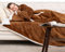 HBselect Kuscheldecke mit Ärmeln Sofa Baumwolle Hochwertige Wolldecke mit Ärmeln geeignet für Erwachsene Damen Herren Warme Bequeme superweich
