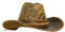 Albsales Lederhut Western Cowboy Reiten Leder Hut Band Sonnenschutz Unisex Crazy Horse Sand (XL)
