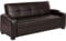 Vente-unique-Schlafsofa Klappsofa - Kunstleder - Braun - Mirella