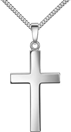 JEVELION Kreuz-Anhänger 925 Silber Silberkreuz mit Halskette Kreuz aus Sterlingsilber