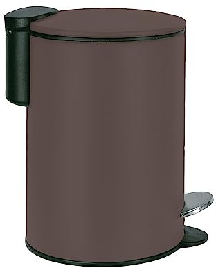 Poubelle de Salle de Bain Silence Couleur: Noyer Matériel: Métal, Taille: Seau 3 litres