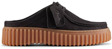 CLARKS Unisex Torhill Mule Shoes, Black Nubuck, 37 EU