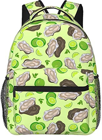 SJOAOAA Lemon Oysters Rucksack, lässig, große Kapazität, Tagesrucksack, leichter Reiserucksack für Männer und Frauen, Siehe Abbildung, One size