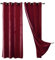JRUI Vorhänge Verdunkelung, Blickdichte Gardinen 2er Set 270x220cm (HXB), Vorhänge Samt mit ösen, Verdunklungsvorhang Kinder, Thermo Vorhänge, LäRmschutz Vorhang, Curtains Rotwein